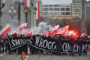 Marsz narodowców pod hasłem "My chcemy Boga". Fot. Twitter