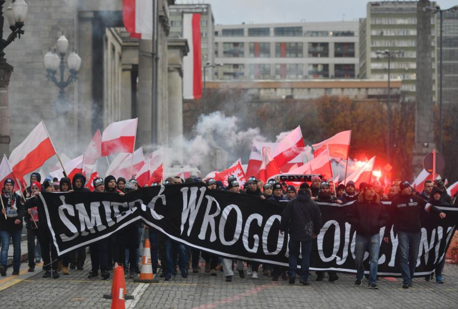 Marsz narodowców pod hasłem "My chcemy Boga". Fot. Twitter