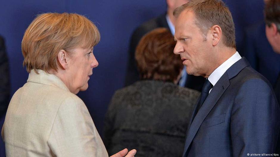 Angela Merkel i Donald Tusk. Fot. Źródło: dw.de