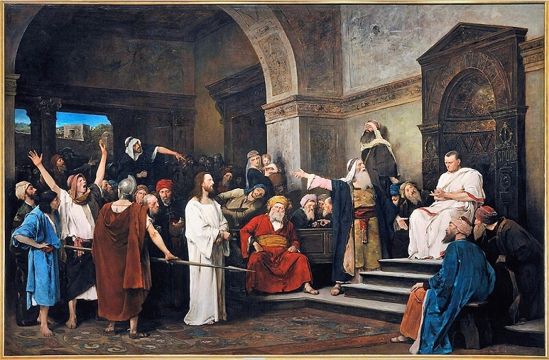 Mihály Munkácsy - Chrystus przed Piłatem. Fot. wikipedia