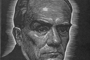 Stefan Żeromski, drzeworyt Władysława Skoczylasa, ok. 1918