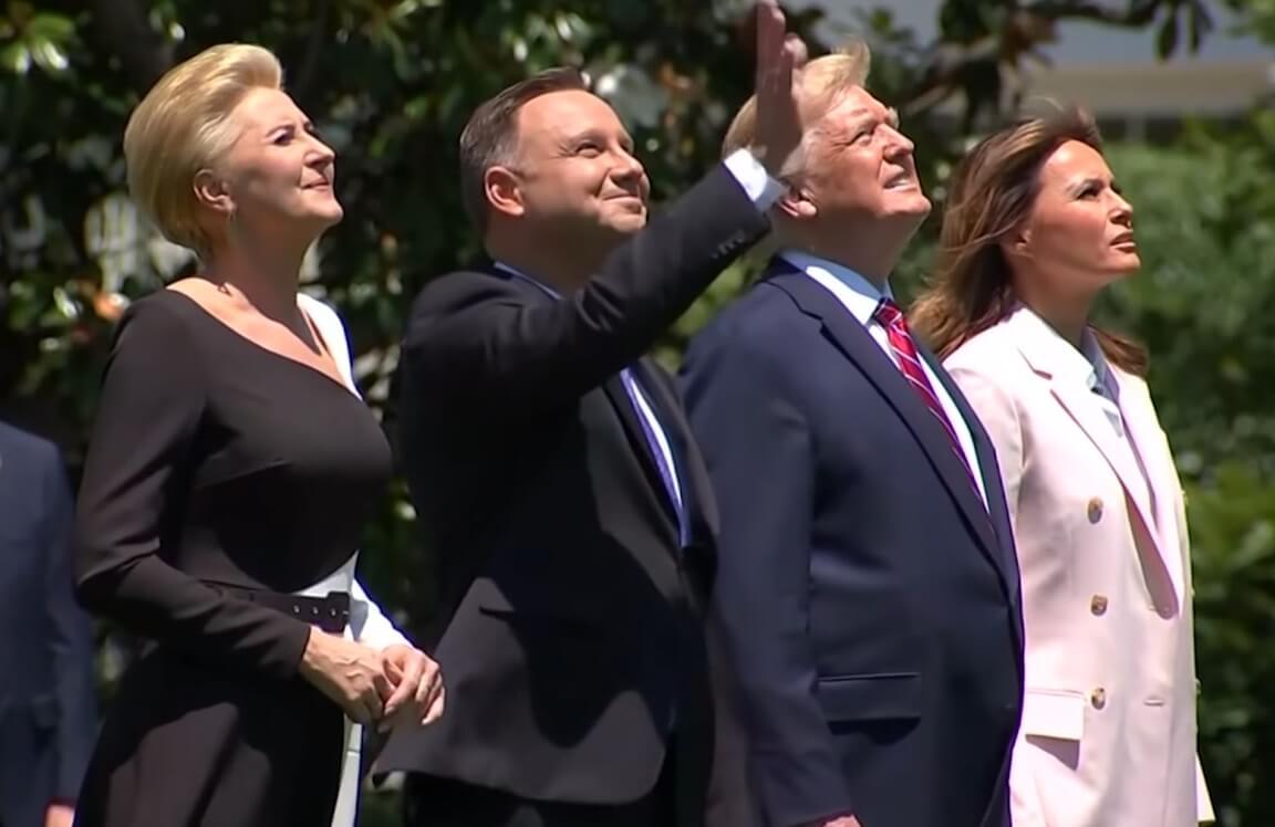 Przelot F-35 nad Białym Domem podczas wizyty Andrzeja Dudy w USA