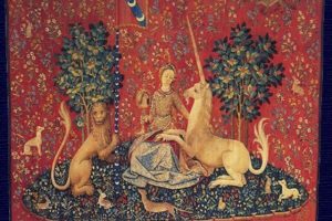 Dama z jednorożcem. Autor nieznany. Utworzony między 1484 a 1500