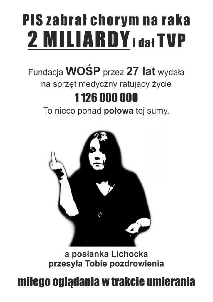 środkowy palec Lichockiej